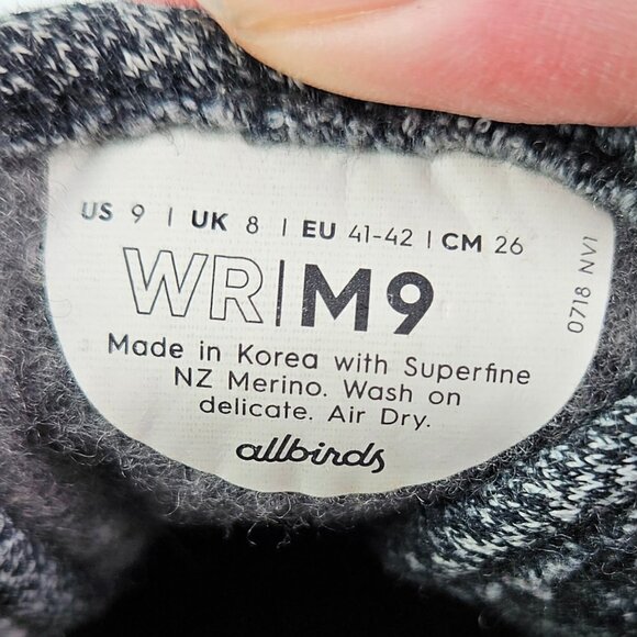 Allbirds Wool Runners Natural Gray (Light Gray Sole) M9 0718 NV1 - Picture 11 of 11